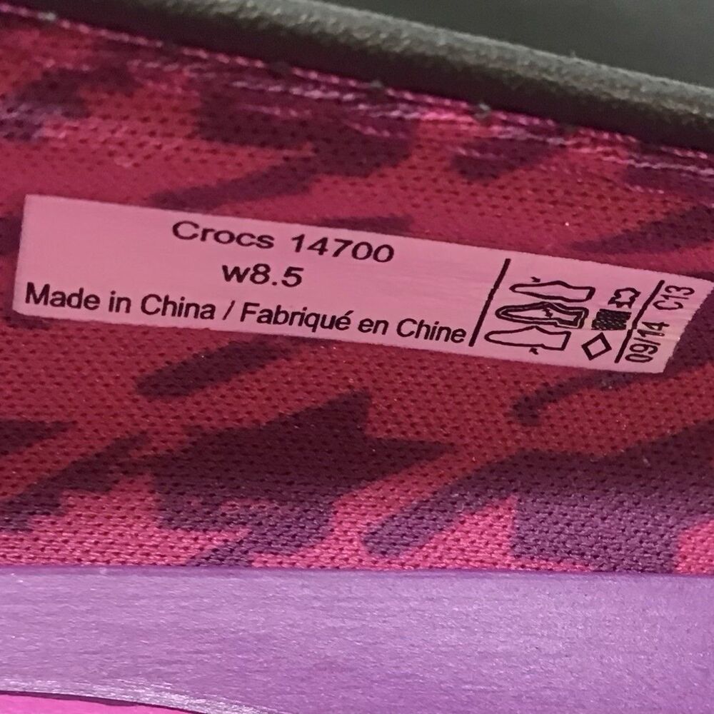 Crocs Wedge Heels Women 8.5M A-Leigh Brown Leather Closed Toe SlipOn Shoes